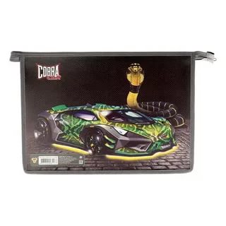 Папка дтетр. ПМ-А4-029 А4 АВТО COBRA CAR печ на пленк на молнииПчелка