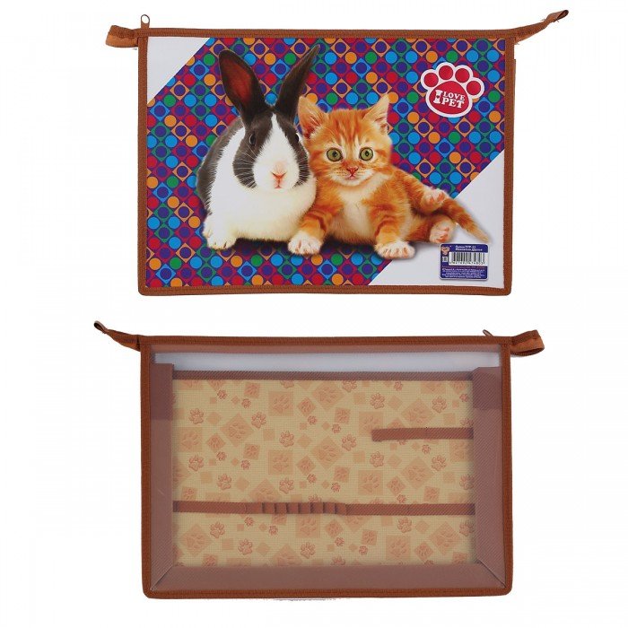 Папка дтруда ПТР-22 Мохнатые друзья (Котенок и кролик)Пчелка молн.све.печ.