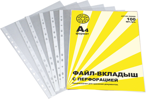 Папка - вкладыш А4 DOLCE 100шт. (за упаковку)Яичная скорлупа